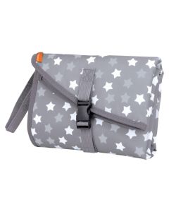 Nderruese per bebe, forme cante, gri, me yje, 61x42 cm, 1 cope