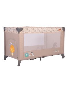Krevat portativ per femije, Cangaroo, Africa, 1 nivel, 120x60 cm, bezhe, 15 kg, 1 cope