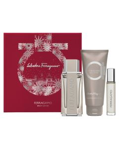 Set, Salvatore Ferragamo, Bright Leather 100 ml + shower gel + 10 ml