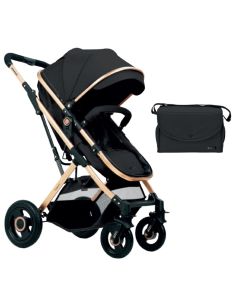 Baby carriage, Kikka Boo, Scarlett, 2 in 1, black, 15 kg, 1 piece