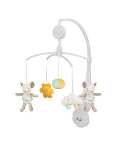 Loder krevati per bebe, Kikka boo, Joyful mice, mikse, me muzike, 1 cope