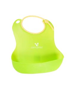 Baby bib, Cangaroo, Am Am, silicone, 16x28 cm, green, 1 piece