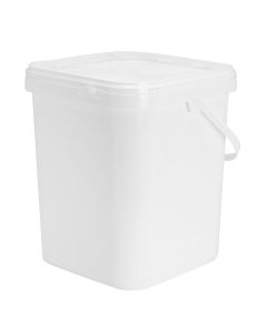 Kove plastike, katrore, e bardhe, 20 liter, 1 cope