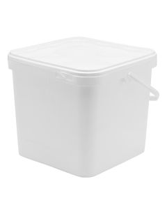 Kove plastike, katrore, e bardhe, 10 liter, 1 cope
