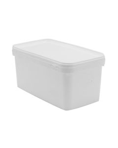 Kove plastike, katrore, e bardhe, 3.1 liter, 1 cope