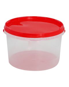 Kove plastike, rrethore, transparente, 2.2 liter, cope