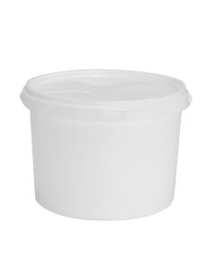 Kove plastike, rrethore, e bardhe, 2.2 liter, 1 cope
