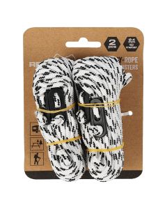 Set litare per kamping, e bardhe/zeze, 4 mm, 10 mt, 2 cope, 1 pako