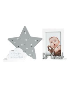 Photo frame for children, Cangaroo, 8x37x21 cm, gray/white, 1 piece