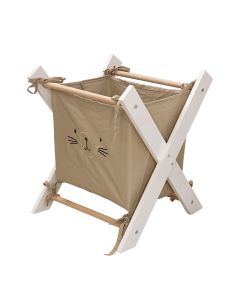 Kosh organizues per lodra, bardhe/kafe, 48x48x73 cm, 1 cope