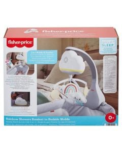 Loder krevati per bebe, Fisher Price, Re dhe ylber, mikse, 55x21 cm, me ndricim dhe muzike, 1 cope