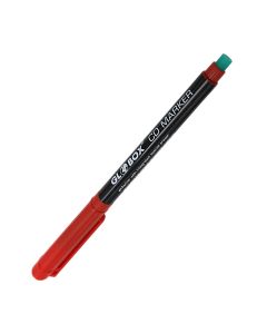 Marker for CD, Globox, with rubber, red, 1 mm, 1 piece