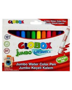 Watercolors, Globox, Jumbo, washable, 12 colors, 1 pack