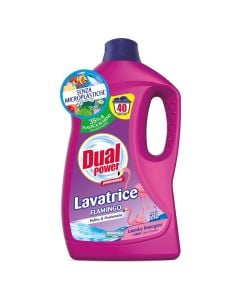 Liquid detergent for clothes, Dual, Flamingo, 40 washes, 2 lt, 1 piece