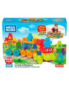Children's toy, Mega Bloks, ABC, plastic, +1 year, 60 pieces, 1 pack
