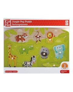 Children's toy, Hape, Jungle peg puzzle, wooden, mixed, +24 months, 1 piece