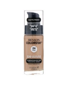 Fondatinë likuid, Revlon, Colorstay, Longwear Makeup, lëkurë e kombinuar/e yndyrshme, Natural Beige 220, spf 15, 1 copë