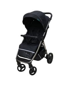 Summer stroller for children, aluminum/polyester, black, 1 piece