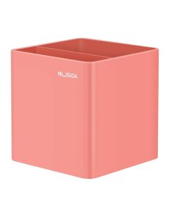 Organizues tavoline per stilolapsa, Deli NU, plastike, roze, 8.4x8.4x8.6 cm, 1 cope
