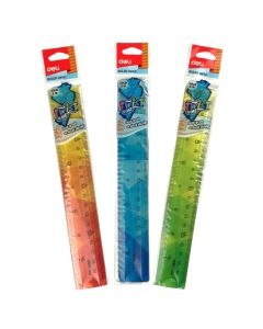 Ruler, Deli, plastic, mixed, 20 cm, 1 piece
