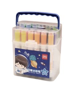 Watercolor, Deli, Round Barrel, 24 colors, 1 pack