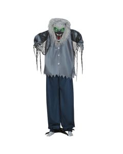 Ujk dekorues halloween, me këmbë, drita, zë dhe lëvizje, 210 cm, mikse, 1 copë