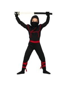 Halloween costume for boys, Ninja, 5-6 years, polyester, 1 piece