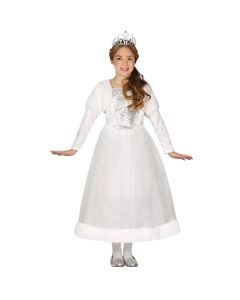 Kostum halloween për fëmijë vajza, White princess, 5-6 vjece, poliestër, 1 copë
