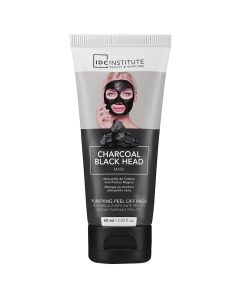 Maskë e zezë për fytyrën ,IDC Institute, qymyr druri, pastron/eleminon poret, 60 ml, 1 copë