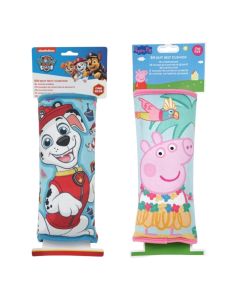 Seat belt cover, Paw Patrol/Peppa Pig, polyester, 28x14x4.5 cm, 1 piece