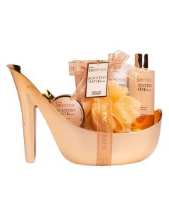 Shower set, IDC, shower gel 200 ml, hand cream 90 ml, body lotion 200 ml, body scrub 50 ml, sponge, 1 pack