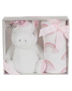 Set batanije + arush, Cangaroo, Unicorn rainbow, rozë, 90x75 cm, 1 pako