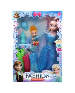 Lodër për fëmijë, kukull, Elsa/Anna, me aksesorë, 28 cm, mikse, 1 copë