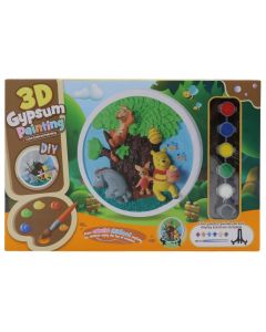 Children's coloring gypsum painting, 3D, DIY, color+holder, 1 piece