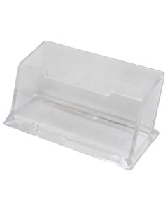 Mbajtëse kartvizitash, plastike, transparente, 10x4x5 cm, 1 copë