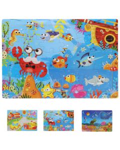 Puzzle për fëmijë, druri, mikse, 1 copë