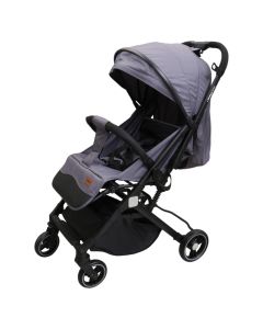 Summer stroller for children, gray, metal/polyester, 1 piece