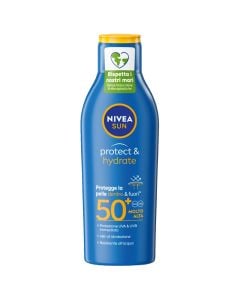 Qumësht mbrojtës nga dielli, Nivea, Protect & Hydrate, SPF 50, 200 ml,1 copë
