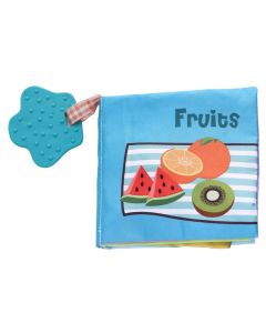 Libër edukativ për bebe, Frutat, tekstil, 11.5x2x12 cm, 1 copë
