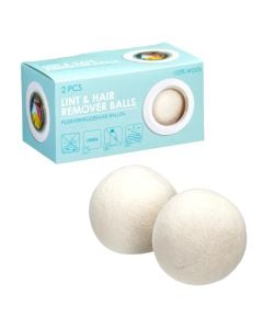 Tumble Dryer Lint and Wrinkle Remover Ball, Ultra Clean, 1000x, 2 pieces, 1 pack