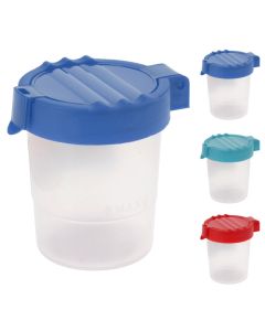Brush cleaning cup, plastic, 8x8x7 cm, mixed, 1 piece