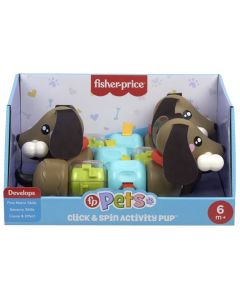 Lodër për fëmijë, Fisher Price, Pets Click & Spin Activity Pup, +6 muajsh, 1 copë