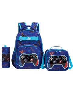 School bag + wallet + thermal bag, Play, blue, 1 piece