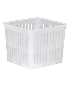 Preforma plastike per djath kuadrate, 5x5 h 5 cm