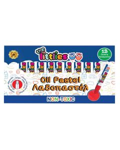 Pastel colors for kids, The Littlies, wax, 18.8x10.5x1.5 cm, miscellaneous, 12 pieces
