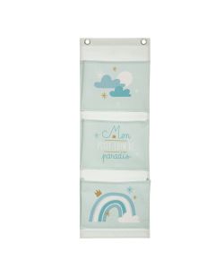 Wall storage, with hanging 55x0.3x18.5 cm, blue