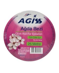 Cloth for epilation, Agiss, fiber, 25 m, white, 1 piece