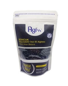 Hard wax beans, Agiss, plastic and wax, 220 g, black, 1 piece