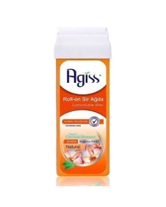 Depilatory roll-on wax, Agiss, plastic and wax, 100 ml, orange, 1 piece