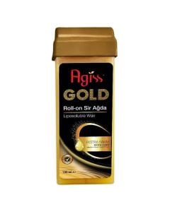 Depilatory roll-on wax, Agiss, plastic and wax, 100 ml, gold, 1 piece